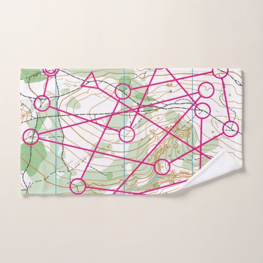 Bath Towel - Orienteering flag Bad Handdoek (Handdoek)