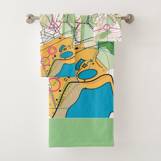 Bath Towel - Orienteering flag Bad Handdoek (Insitu)