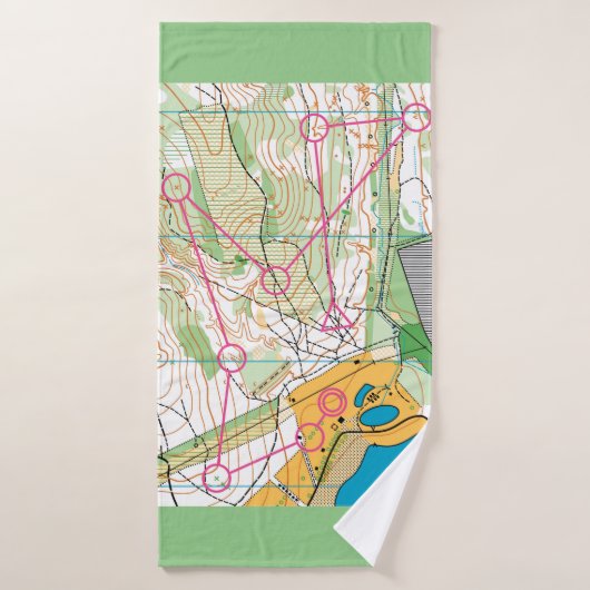 Bath Towel - Orienteering flag Bad Handdoek (Badhanddoek)