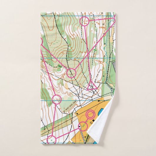 Bath Towel - Orienteering flag Bad Handdoek (Handdoek)
