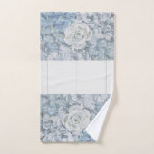 Bath Towel Set Blue Country Flowers Bad Handdoek (Handdoek)