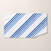 Bath Towel Set - Blue lines in Five Shades Bad Handdoek (Handdoek)