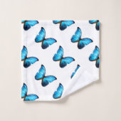 Bath Towel Set - Blue Morpho Butterfly Bad Handdoek (Wasdoekje)