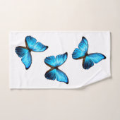 Bath Towel Set - Blue Morpho Butterfly Bad Handdoek (Handdoek)