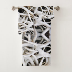 Bath Towel Set - Elk Antlers Bad Handdoek