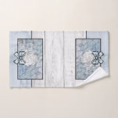Bath Towel Set Farmhouse Land Blue Flowers Bad Handdoek (Handdoek)
