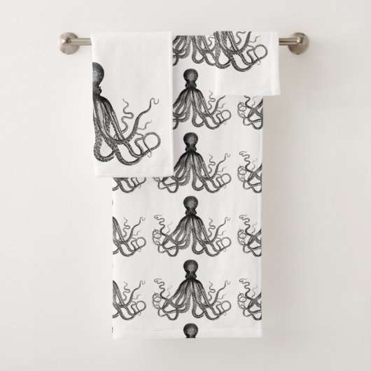 Bath Towel Set Octopus Bad Handdoek (Insitu)