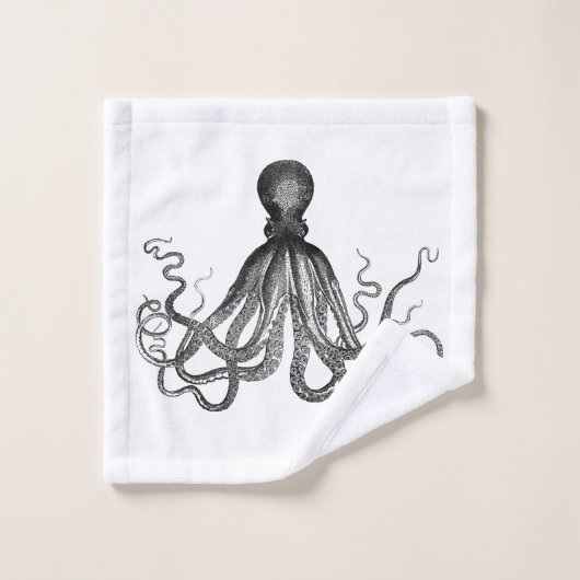 Bath Towel Set Octopus Bad Handdoek (Wasdoekje)
