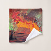 Bath Towel set "Oranje Burst Lake" Bad Handdoek (Wasdoekje)