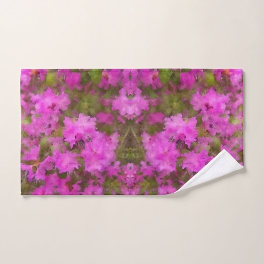 Bath Towel Set Paarse Rhododendrons Bad Handdoek (Handdoek)