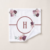 Bath Towel Set Peonies uit de tuin Bad Handdoek (Wasdoekje)