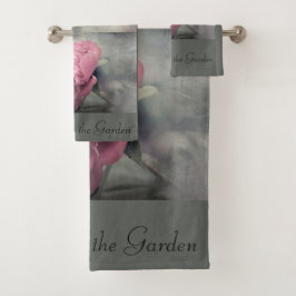 Bath Towel set Peony from the Garden  Bad Handdoek