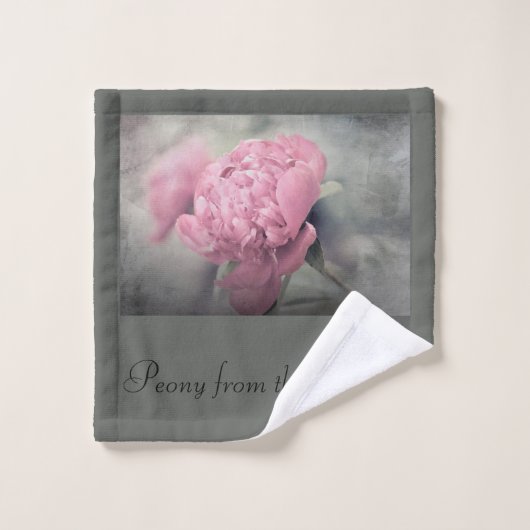 Bath Towel set Peony from the Garden Bad Handdoek (Wasdoekje)