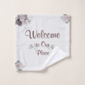 Bath Towel Set Welkom, onze plaats Bad Handdoek (Wasdoekje)