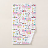 Bath Towel sets, Happy Birthday Friends Family Bad Handdoek (Handdoek)