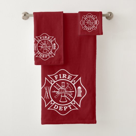 Bath Towel sets met brandweerman Maltees kruis Bad Handdoek (Insitu)