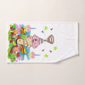 Bath Towel Sets, Twin Happy Birthday Cupcake Bad Handdoek (Handdoek)