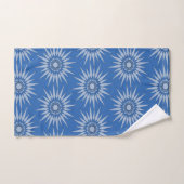 Bath Towel - Starburst Tiled on Blue Bad Handdoek (Handdoek)