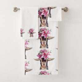 Bath Towel stelde Lily in het geit Bad Handdoek