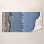 Bath Towel w/grizzly beer & cubs Badhanddoek (Badhanddoek)