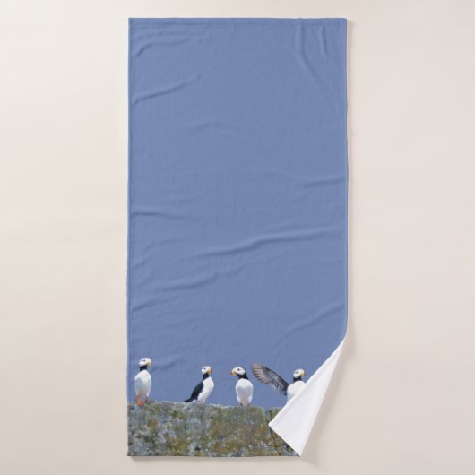 Bath Towel w/puffins Badhanddoek (Badhanddoek)