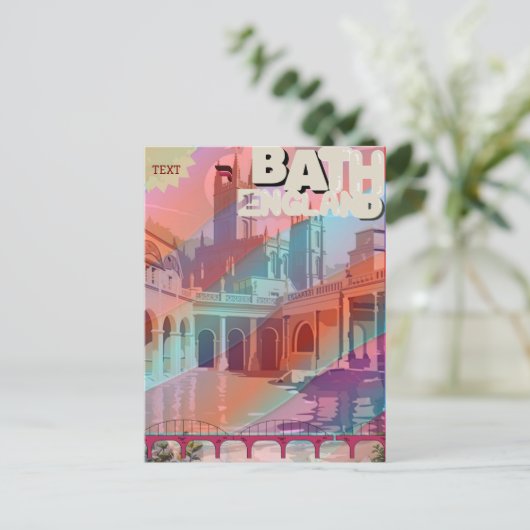 Bath Travel Print Engeland Gift  Briefkaarten T (Staand voorkant)