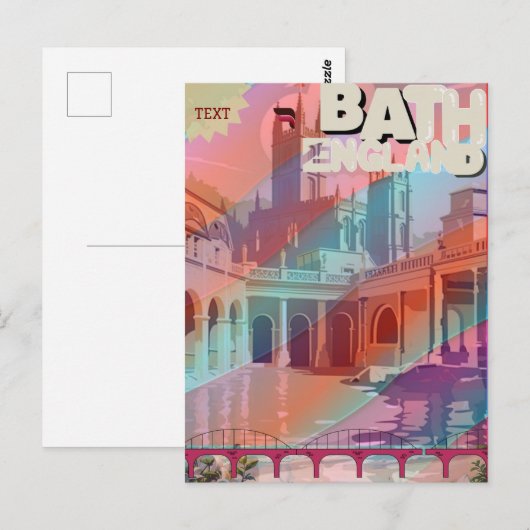 Bath Travel Print Engeland Gift Briefkaarten T (Voorkant / Achterkant)