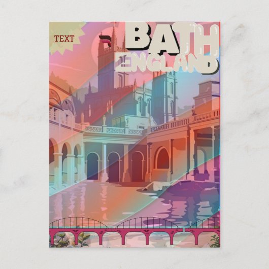 Bath Travel Print Engeland Gift  Briefkaarten T (Voorkant)