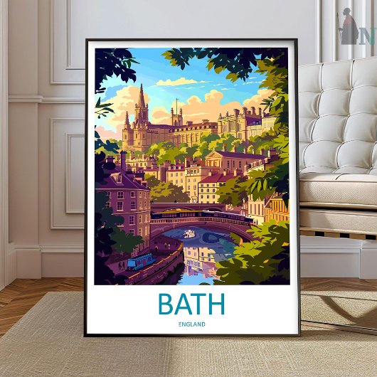 Bath Travel Print Wall Art Bath Wall Hanging Home 