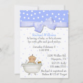Bath Tub Baby Boy Shower Uitnodiging (Voorkant)