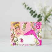 Bath tub mermaid briefkaart (Staand voorkant)