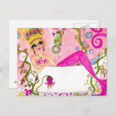 Bath tub mermaid briefkaart (Voorkant / Achterkant)