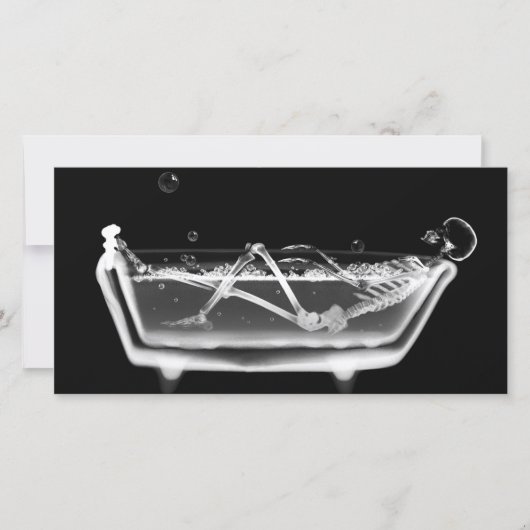 Bath Tub X-Ray Skeleton Black & White (Voorkant)