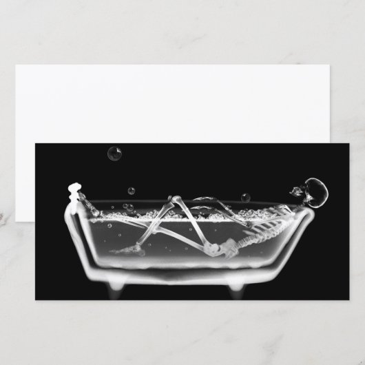 Bath Tub X-Ray Skeleton Black & White (Voorkant / Achterkant)
