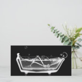 Bath Tub X-Ray Skeleton Black & White (Staand voorkant)