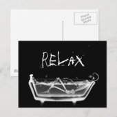 Bath Tub X-Ray Skeleton Black & White Briefkaart (Voorkant / Achterkant)