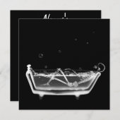 Bath Tub X-Ray Skeleton Black & White Kaart (Voorkant / Achterkant)