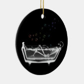 Bath Tub X-Ray Skeleton - Regenboogballonnen Keramisch Ornament (Rechts)