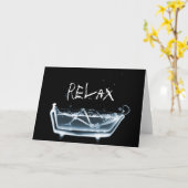 BATH TUB X-RAY VISION SKELETON - BLUE KAART (Gele Bloem)