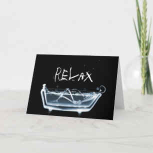 BATH TUB X-RAY VISION SKELETON - BLUE KAART