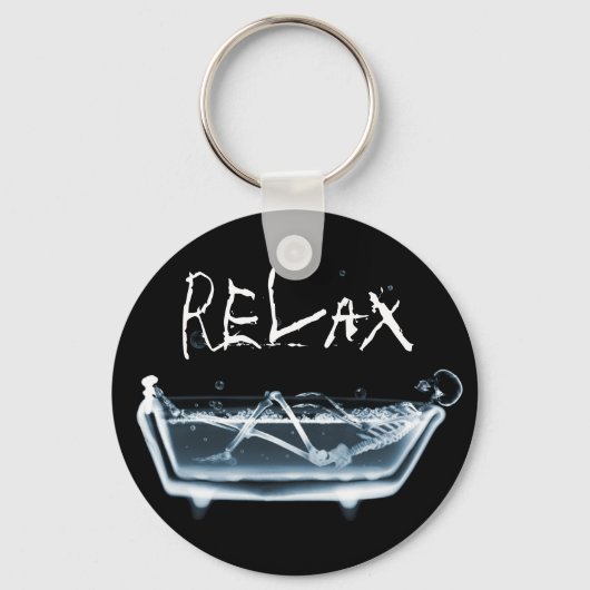 BATH TUB X-RAY VISION SKELETON - BLUE SLEUTELHANGER (Voorkant)
