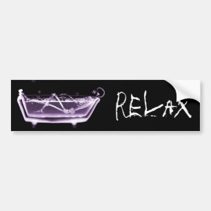 BATH TUB X-RAY VISION SKELETON - PAARS BUMPERSTICKER