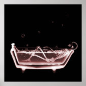 BATH TUB X-RAY VISION SKELETON - RED POSTER (Voorkant)
