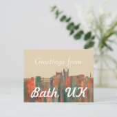 BATH, UK SKYLINE BRIEFKAART (Staand voorkant)