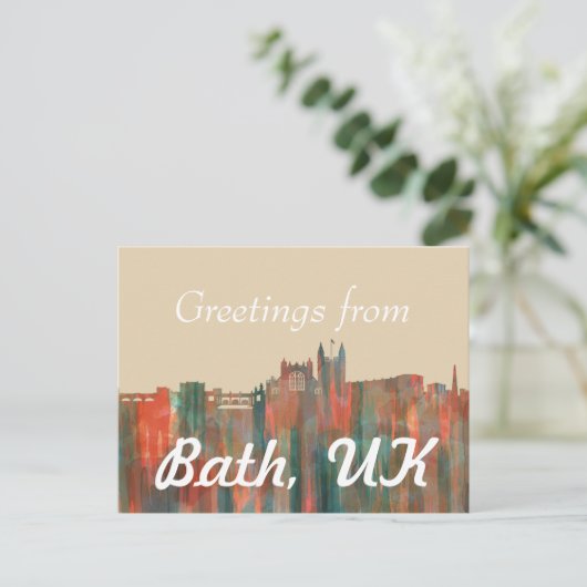 BATH, UK SKYLINE BRIEFKAART (Staand voorkant)