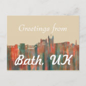 BATH, UK SKYLINE BRIEFKAART (Voorkant)