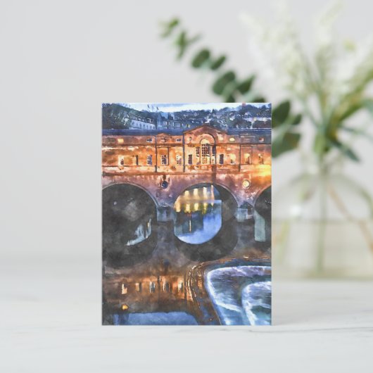 Bath Waterverf-stijl Briefkaart (Staand voorkant)