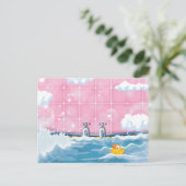 Bath Yellow Duck Briefkaart (Staand voorkant)