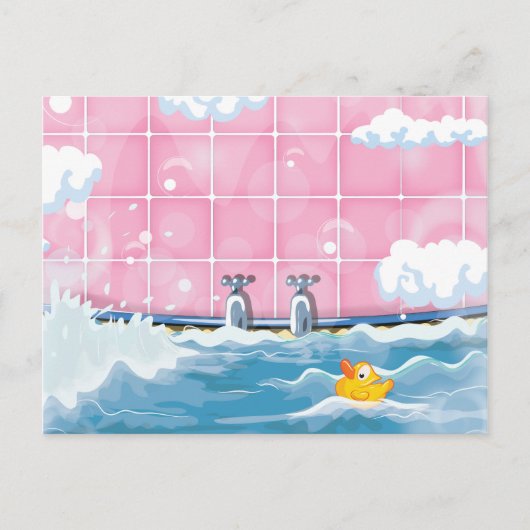 Bath Yellow Duck Briefkaart (Voorkant)