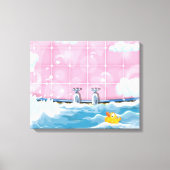 Bath Yellow Duck Canvas Afdruk (Voorkant)